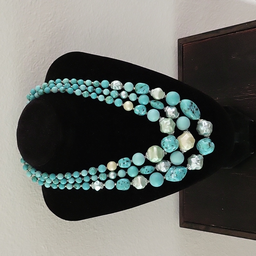 Blue Beaded Necklace